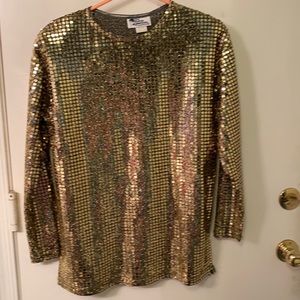 Gold Sequined Top